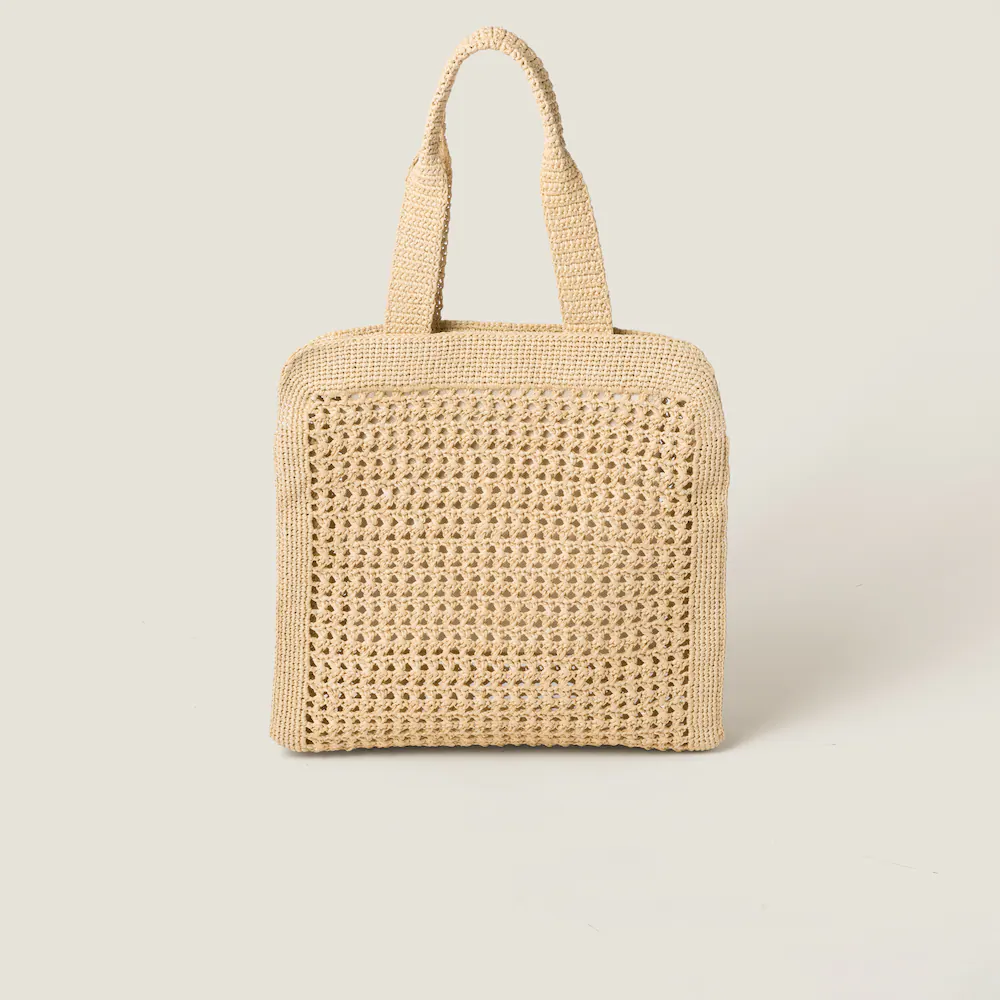 Woven fabric tote bag